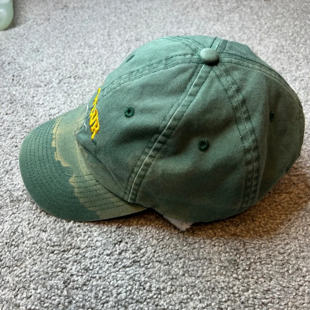vtg Nike Baylor Bears Green‎ Baseball Cap Hat Men Adjustable Strap center y2k